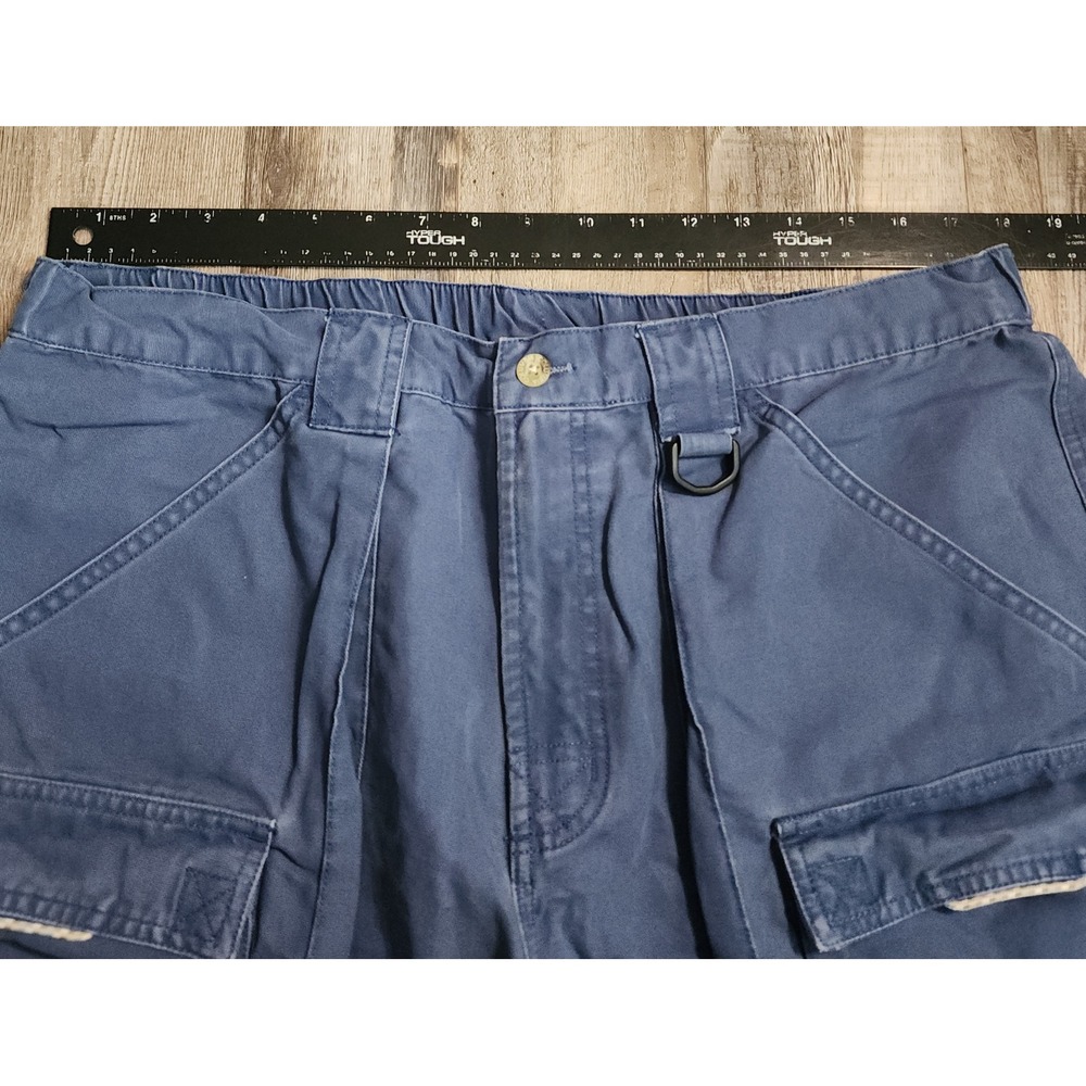 Columbia PFG Cargo Shorts Mens XL Blue 7.5 Inseam Cotton Fishing Shorts - Picture 4 of 8